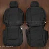 Black leather upholstery kit for Ram. Front bucket seasting with interlaced hex