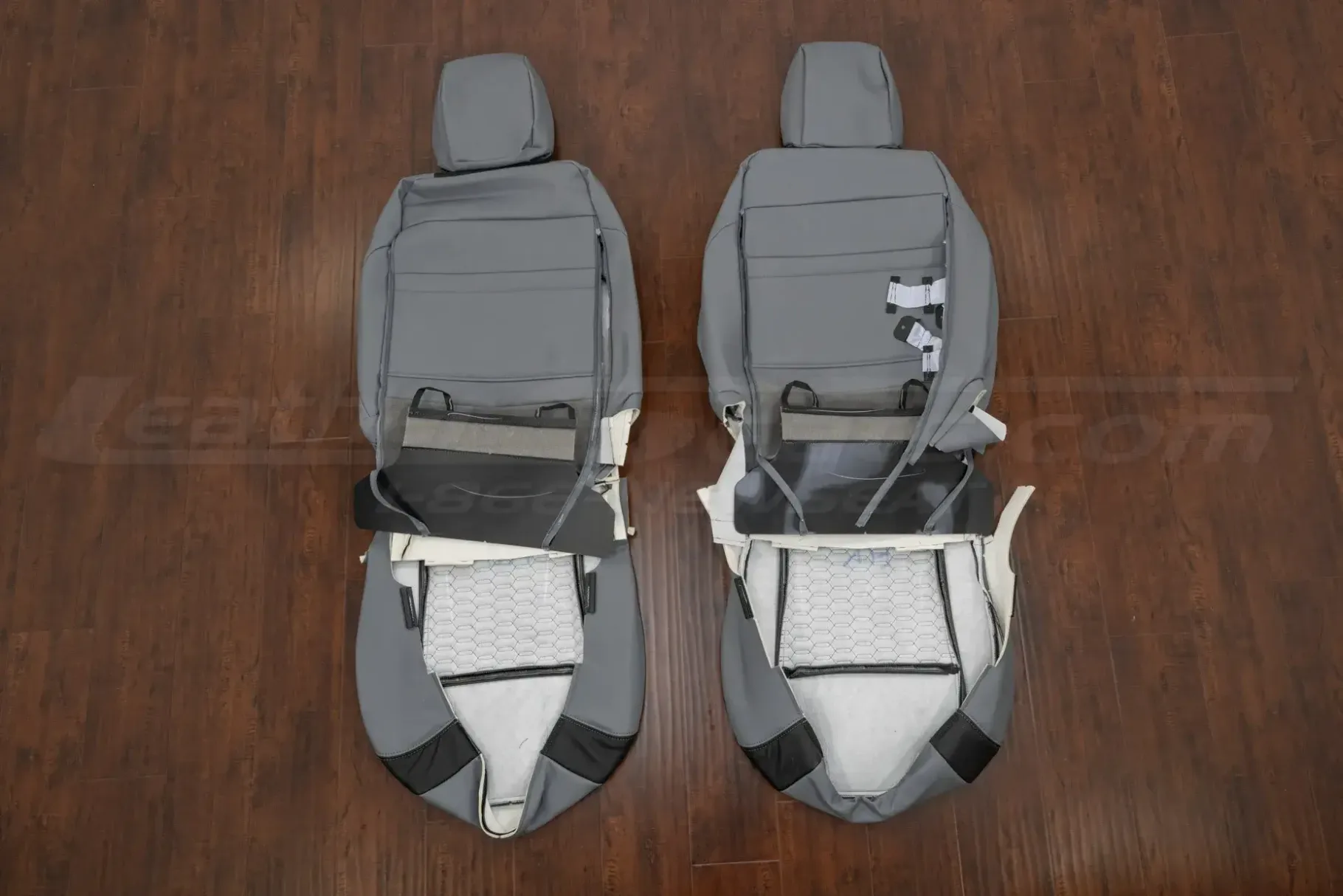 Tacoma two-tone leather seat upholstery flipped