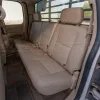 Aftermarket leather upholstery for GMC Sierra installed- rear seats driver side