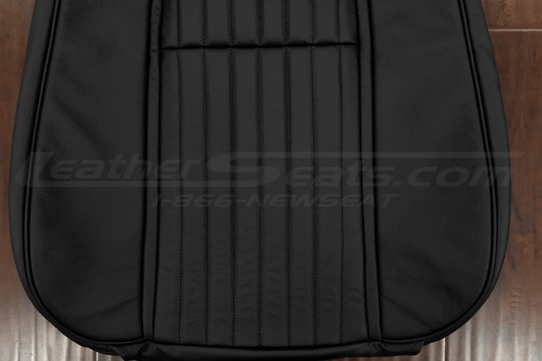 Insert section of leather backrest cover