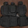 Ram Quilted replacemed leather seat covers in single-tone black - rear seat upholstery with backrest
