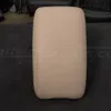 Front view of aftermarket leather center console lid cover
