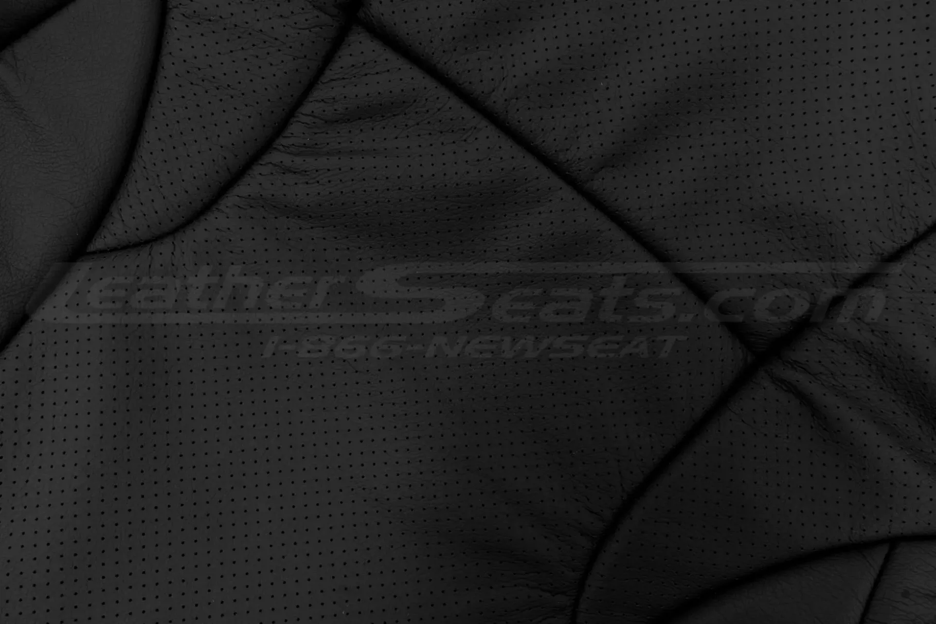 Perforated automotive leather close-up