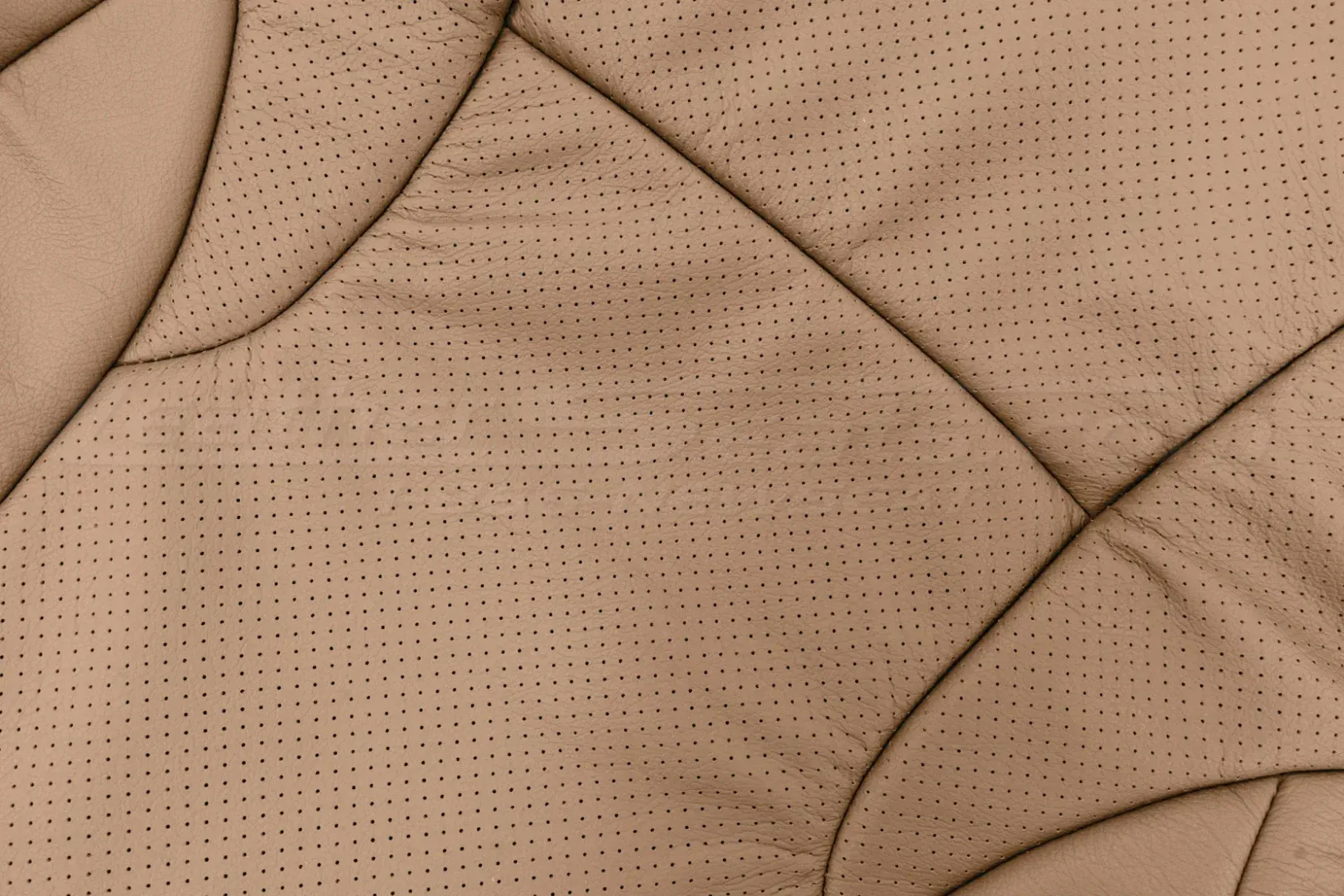 Upholstery perforation holes close-up