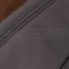 Platinum double-stitching on platinum leather