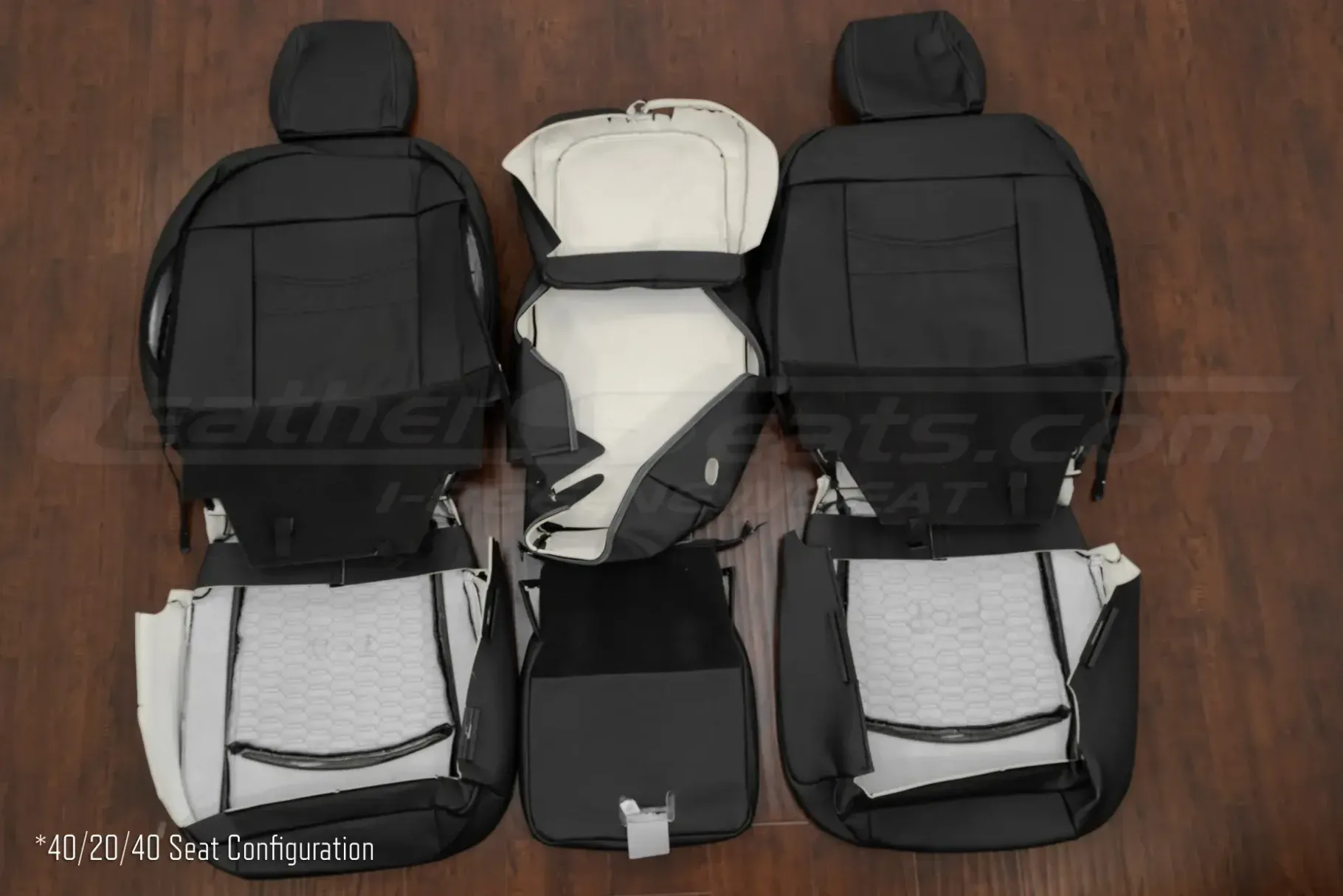 Front seat 40/20/40 Ram upholstery flipped