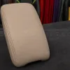 Ivory leather replacement center console cov er