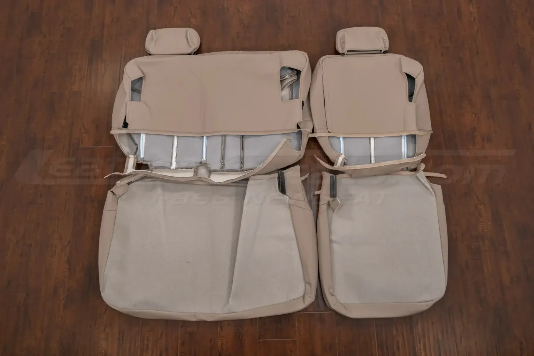 Rear seat 60/40 bench leather upholstery flipped