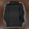 Two-Tone Toyota Tacoma leather backrest upholstery with Interlaced Hex quilting