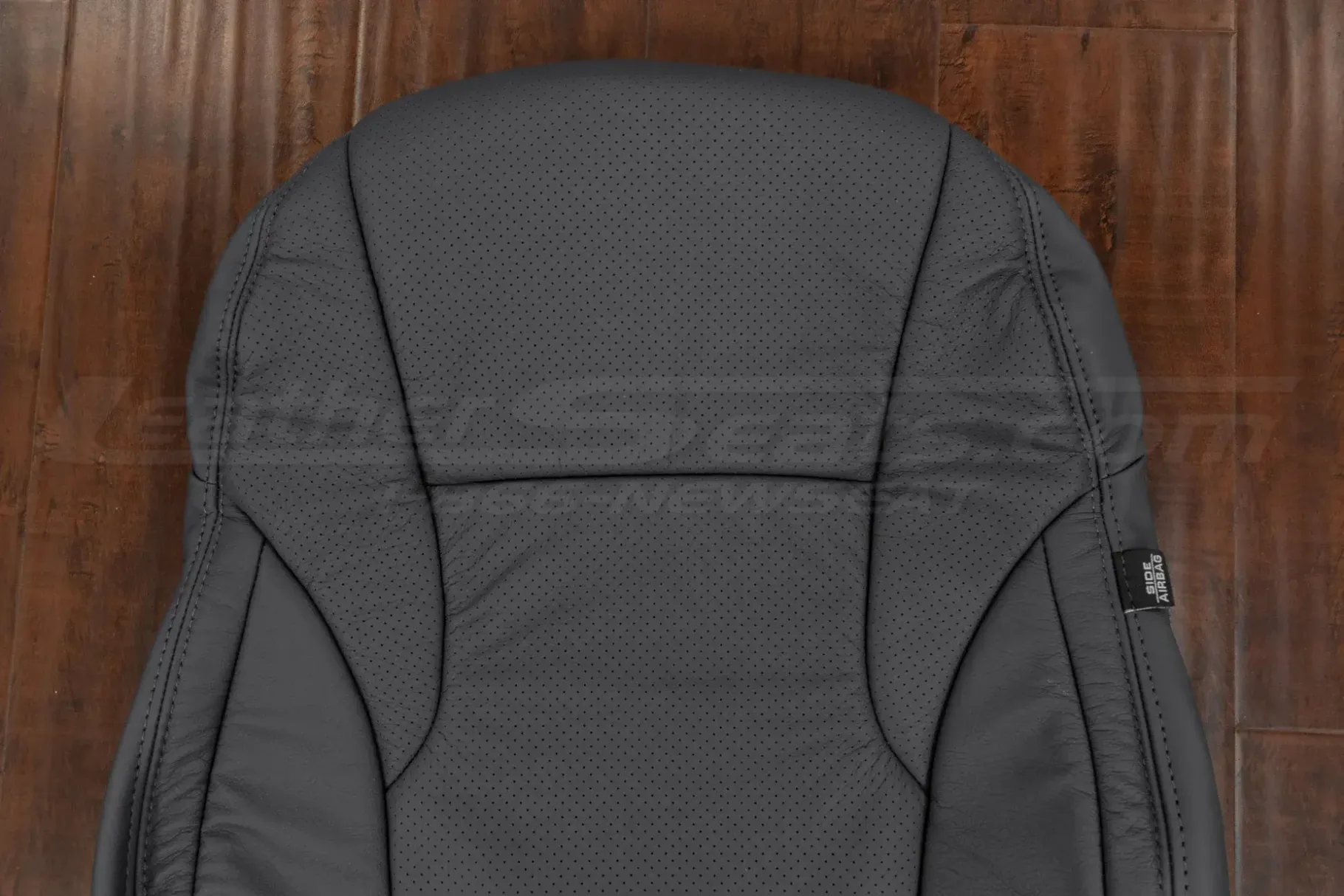 Upper section of replacement leather backrest upholstery