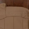 Upper section of leather backrest upholstery
