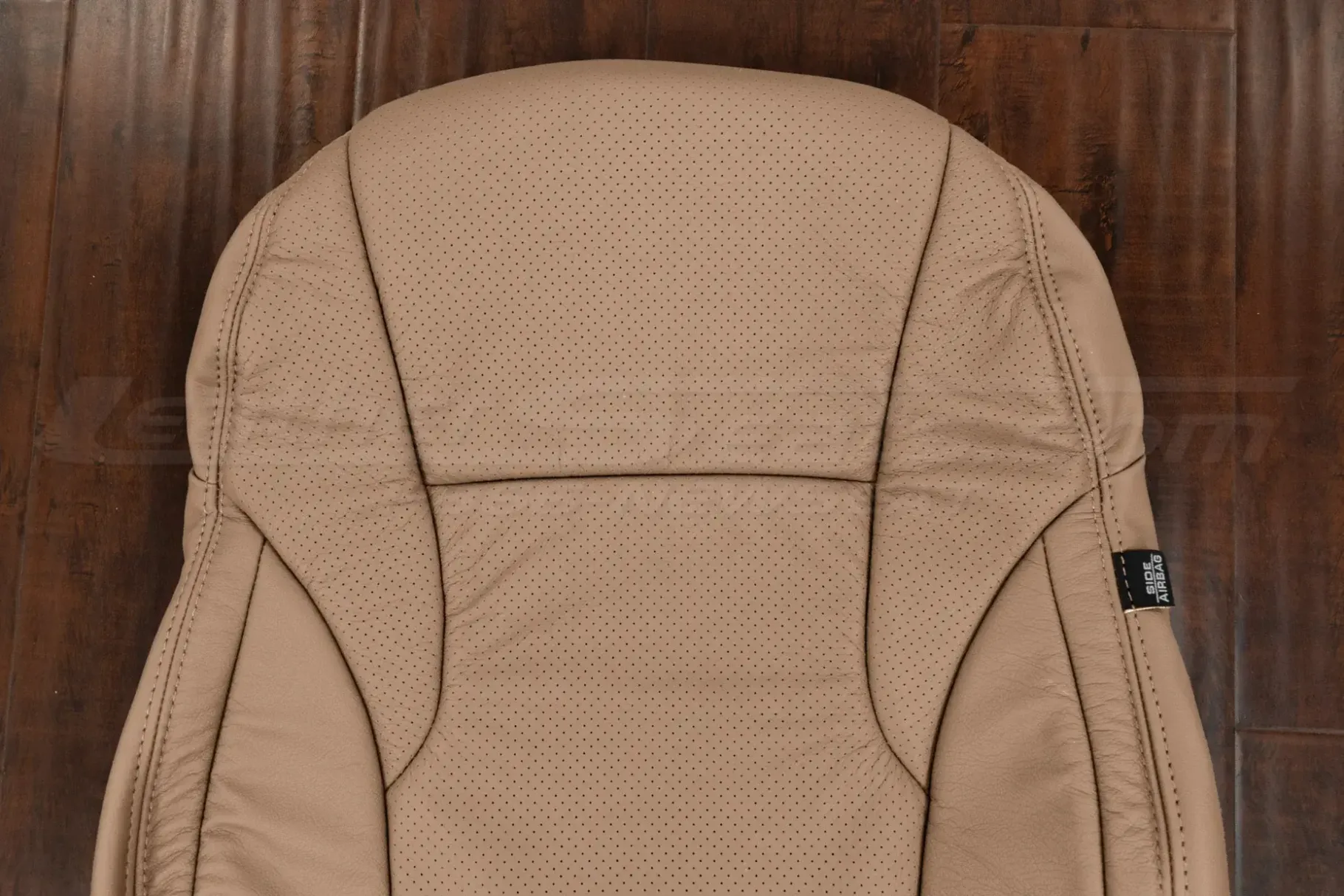 Upper section of perforated hyundai sonata leather backrest