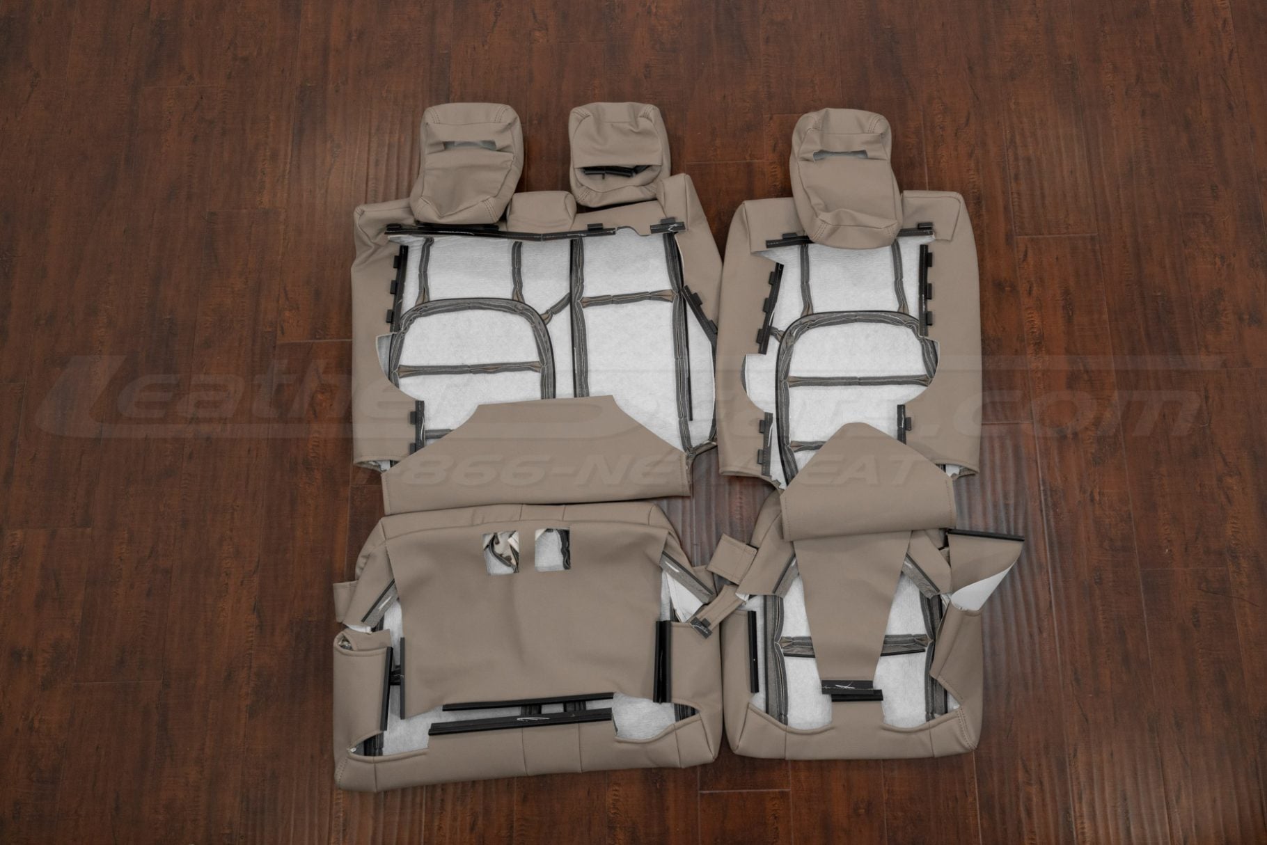 Honda Pilot 3rd row beige upholstery flipped