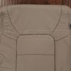 Upper section of beige leather backrest cover