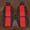 2011-2014 Toyota FJ Cruiser Black/Bright Red replacement leather seat covers - front seat upholstery