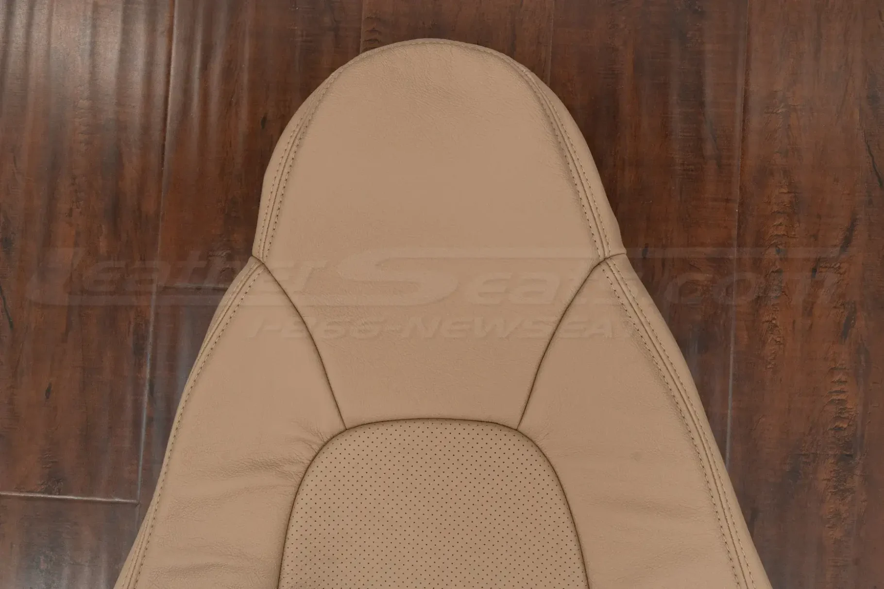 Headrest section of mazda miata leather backrest upholstery
