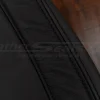 Matching Black stitching on Black leather side bolster