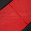 Perforated Bright Red automotive leather close-up