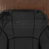 Upper section of leather backrest upholstery