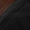 Black double stitching on black leather - Honda Pilot