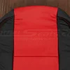 Upper section of leather backrest upholstery