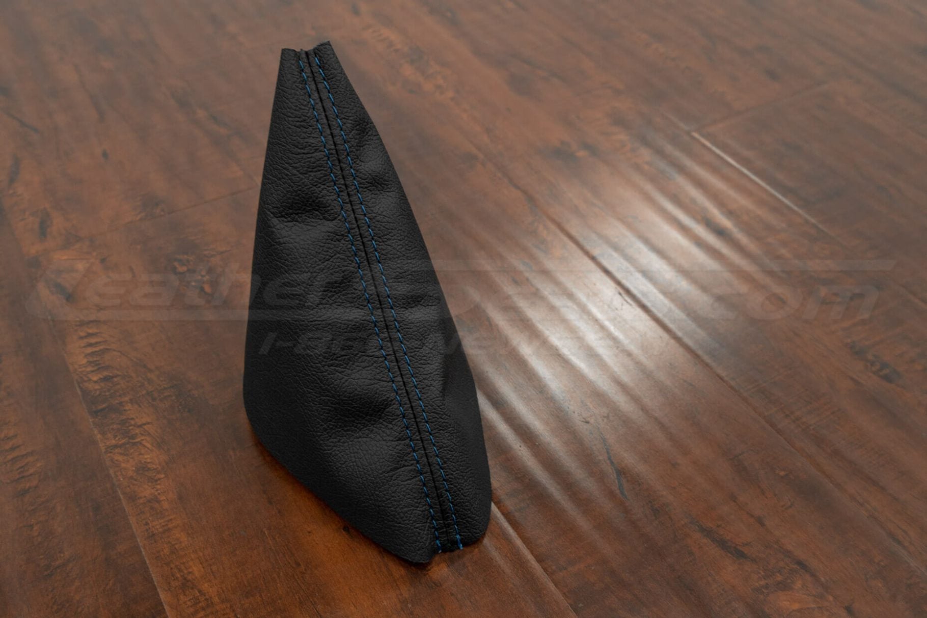 Side view of E-Brake boot upholstery for mazda miata