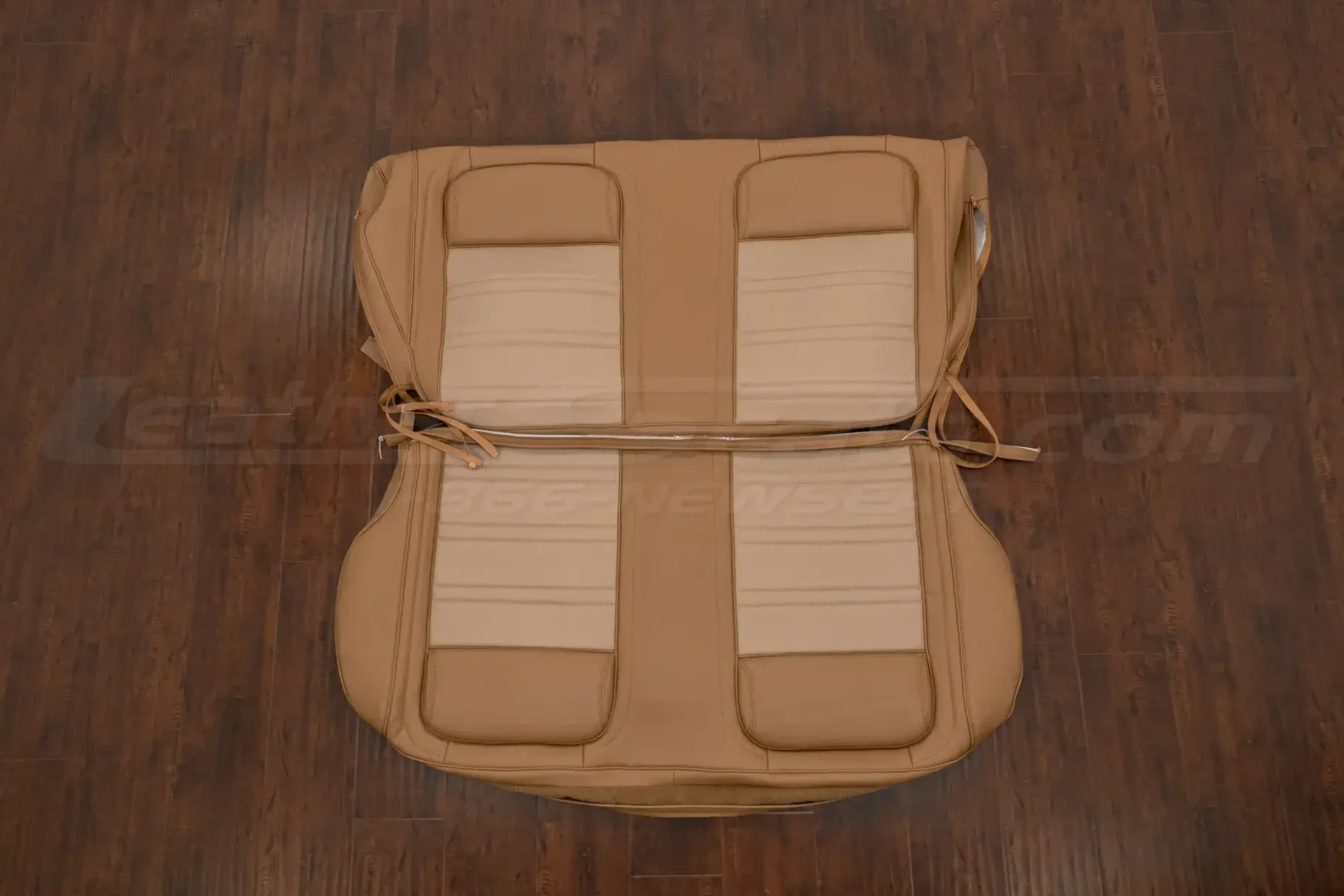 Replacement leather seat covers for Jeep Grand Wagoneer in Camel/Bisque - Rear seat upholstery