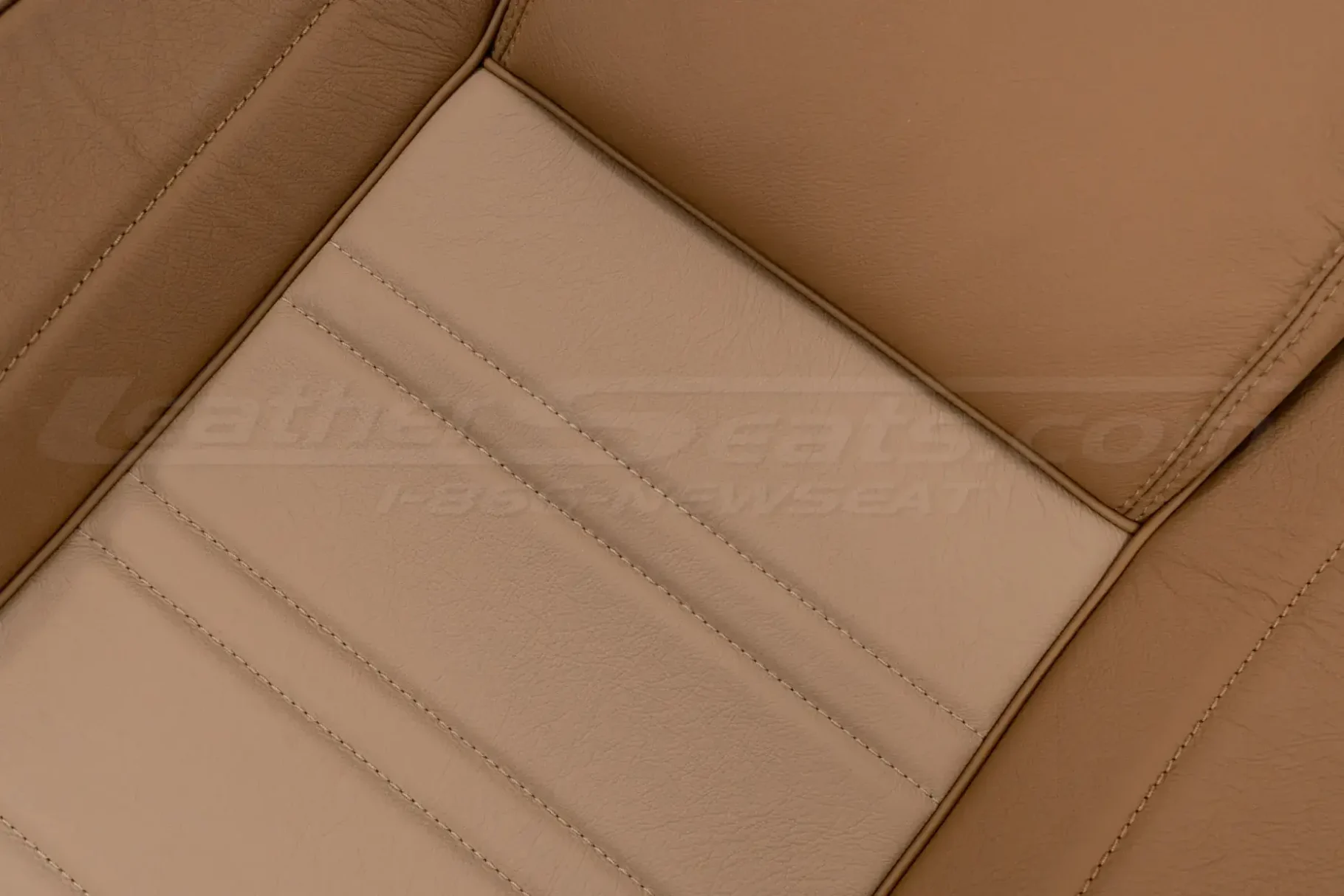Bisque leather inserts close-up leather texture