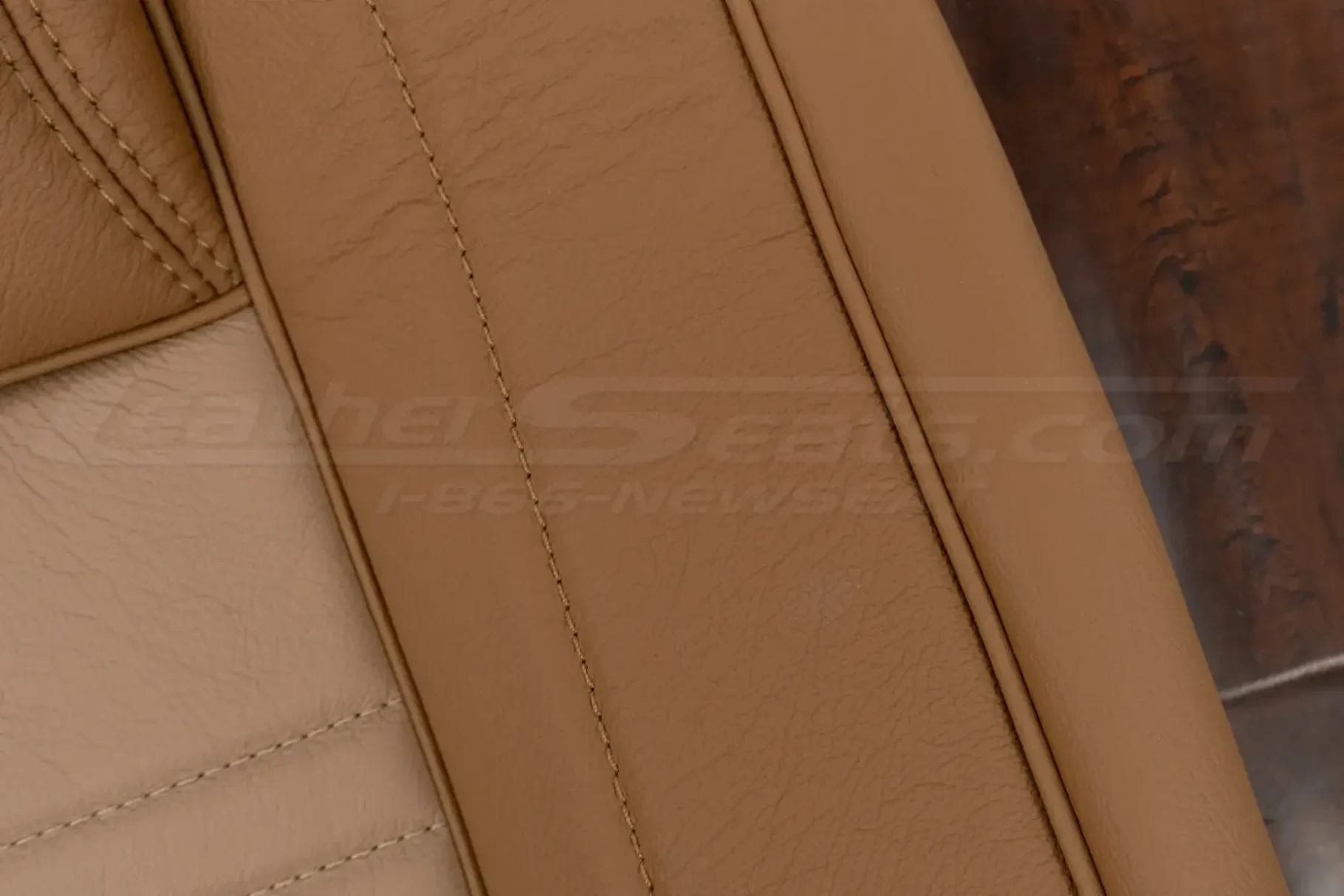 Matching Camel piping on Camel leather