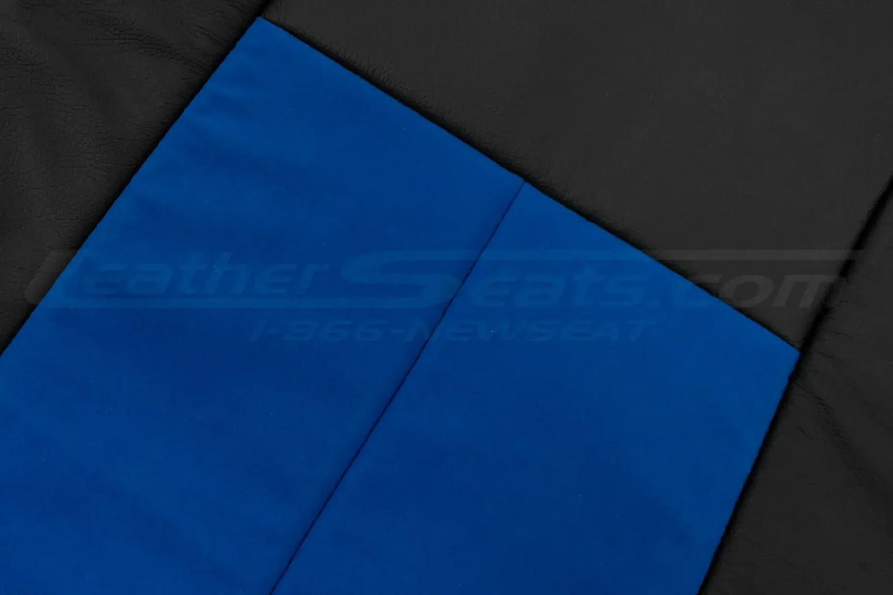 Cobalt Blue synthetic suede close-up
