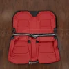 Black/Red Chevrolet Camaro custom leather seats - rear seat upholstery