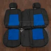 2005-2009 Chevrolet Trailblazer black/cobalt blue suede replacement leather seat covers - rear seat upholstery