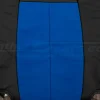 Cobalt Blue synthetic suede section of backrest upholstery
