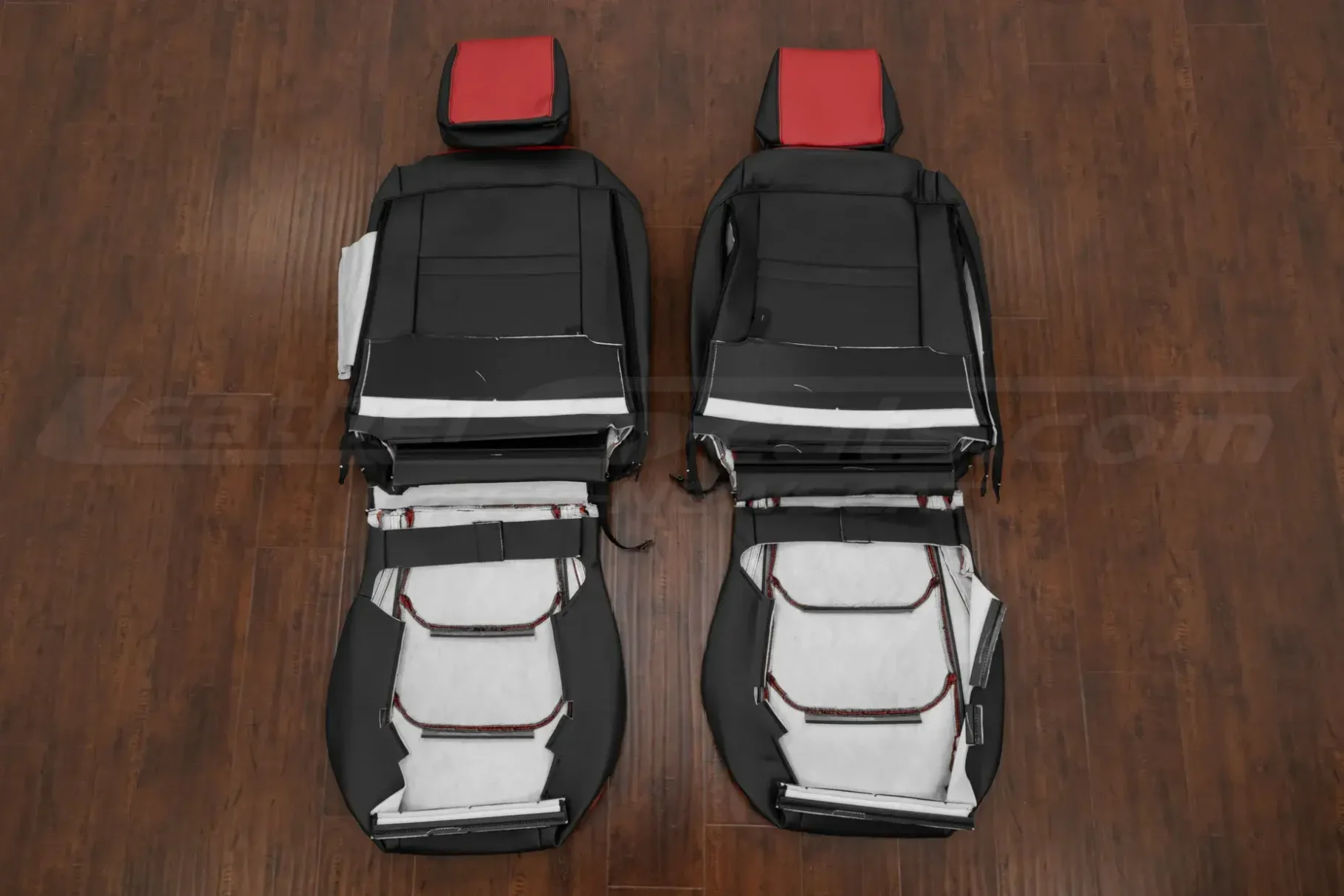 Front seat camaro leather seat upholstery flipped