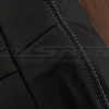 Contrast Frost stitching on black leather