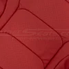 Red perforrated leather close-up