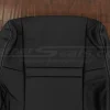 Upper section of leather backrest cover