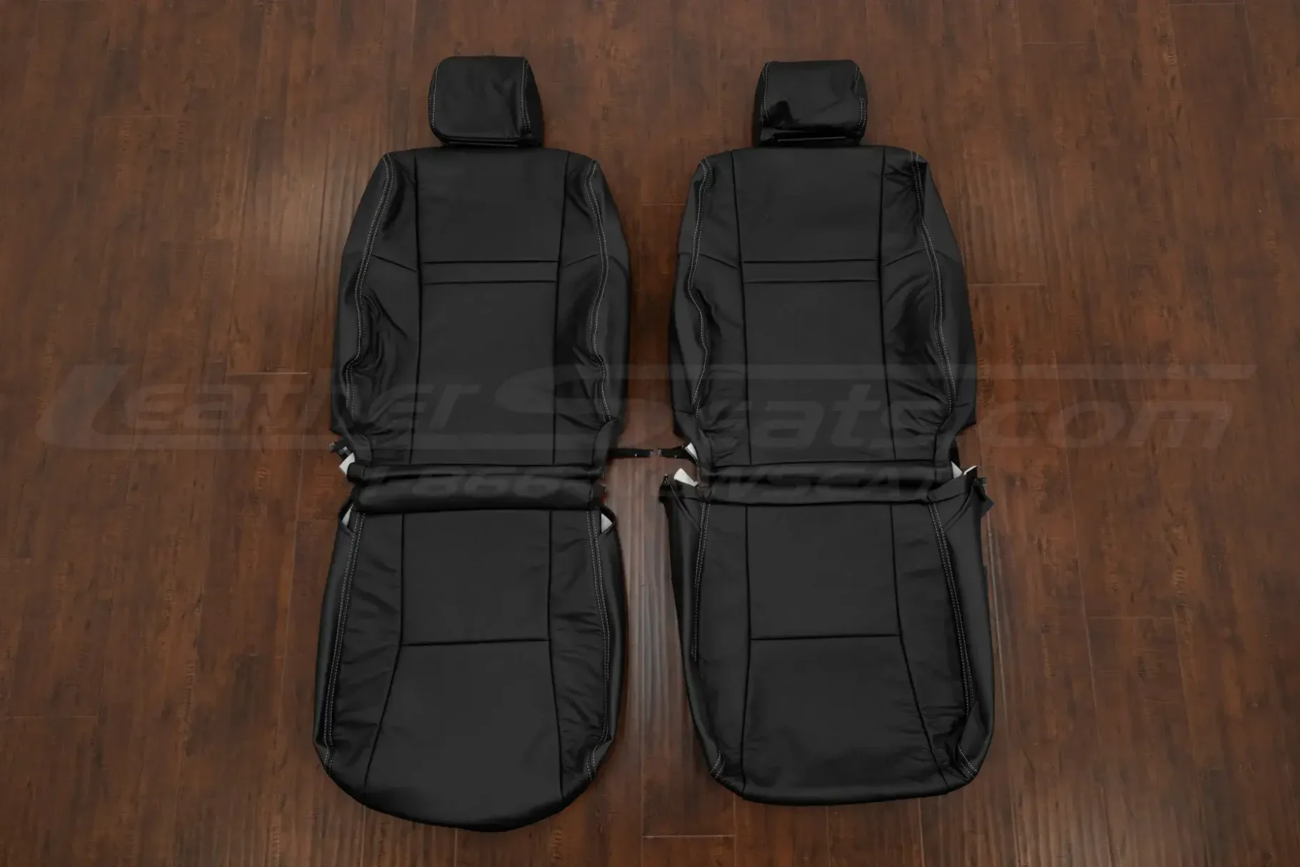 Scion xb custom leather seat interior kit - black - front seat upholstery