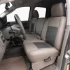 Dodge Ram two-tone replacement leather seat covers in bristol & dark brown - front seat driver side