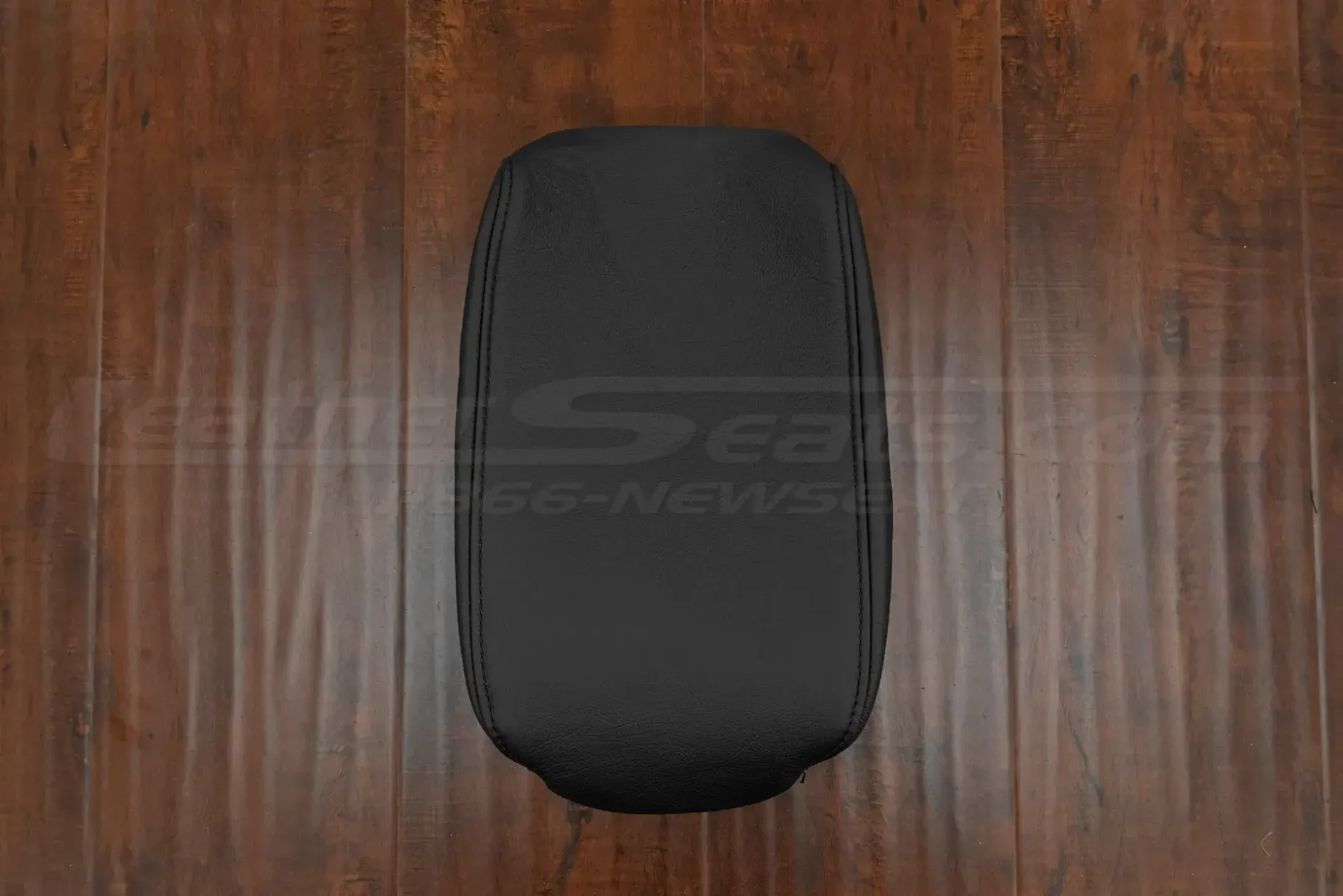 Black leather console lid cover upholstery for honda CRV