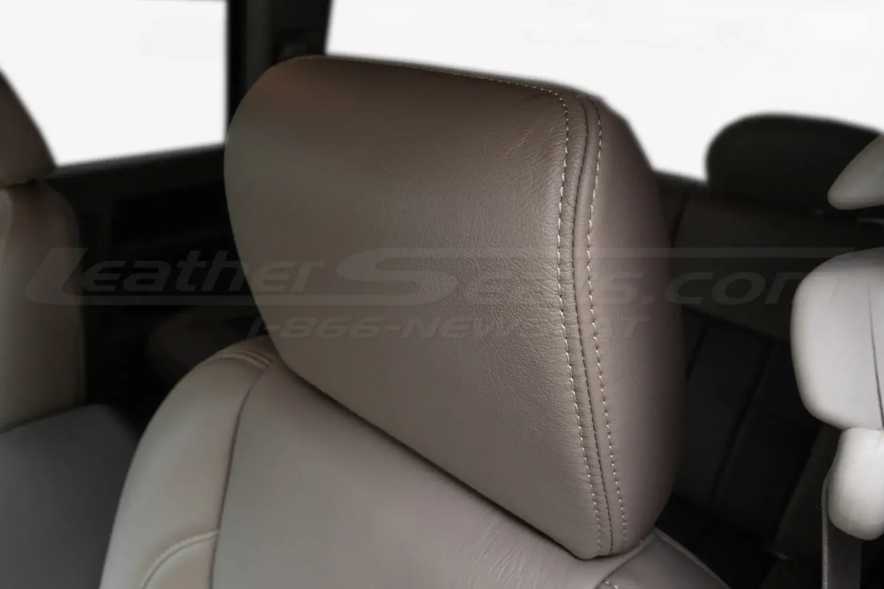 Bristol leather headrest close-up