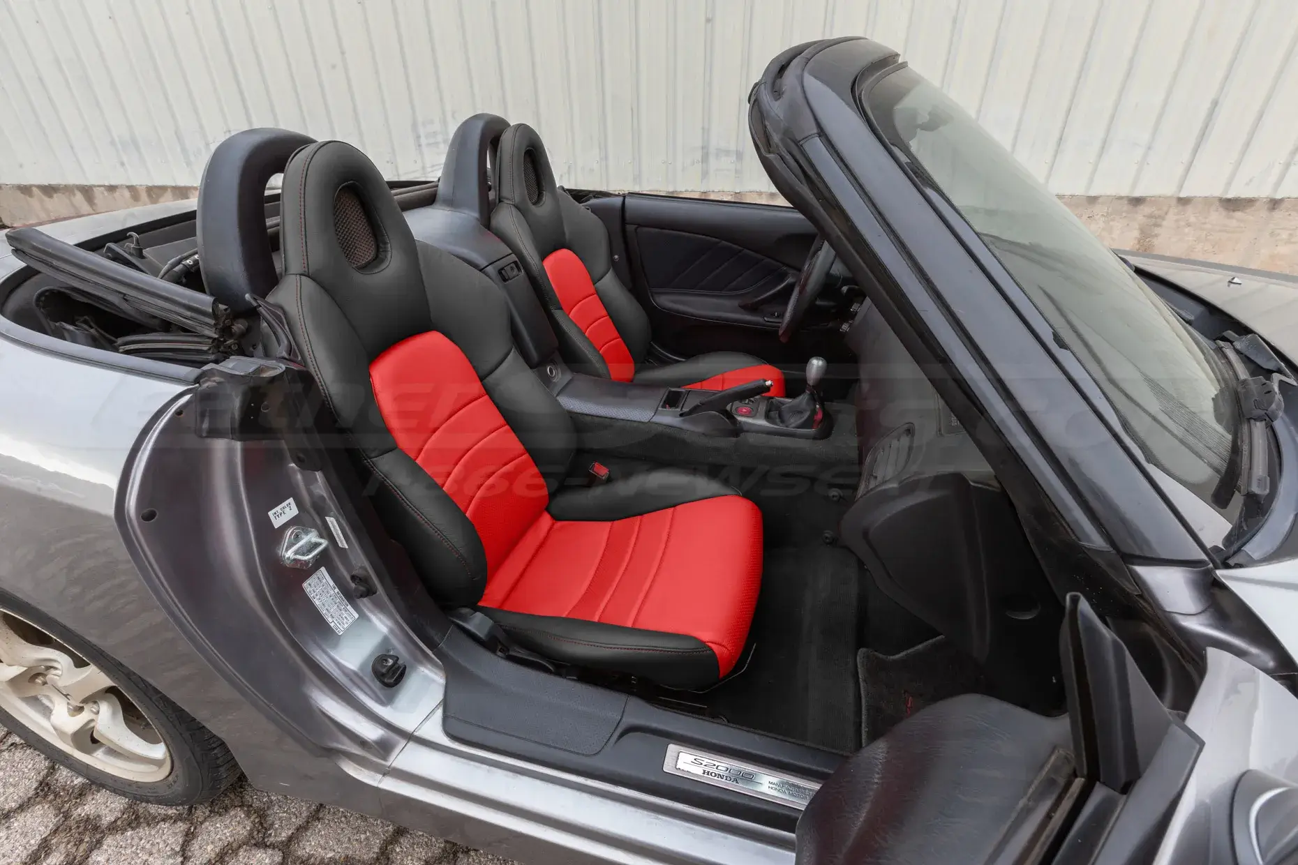 2000-2005 Honda S2000 Leather Seat Upholstery Kit | Black/Bright
