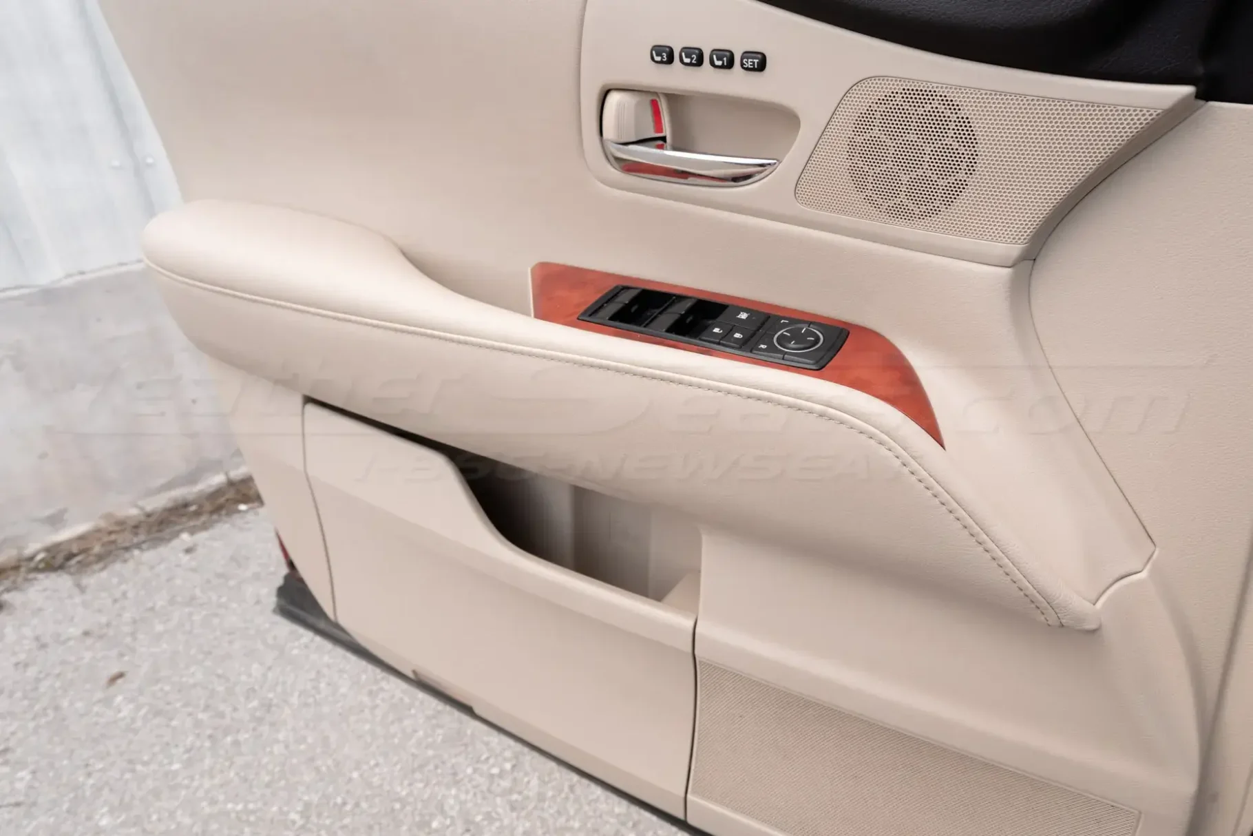 Lexus RX350 custom driver door armrest upholstery