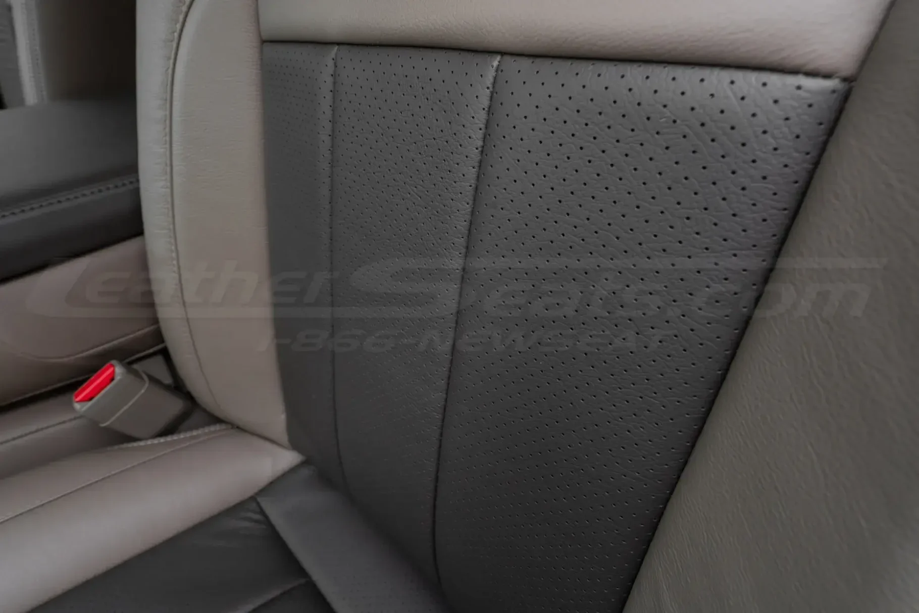 Dark Brown perforated inserts close-up