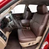 Dodge Ram with aftermarket installed replacement leather seat covers