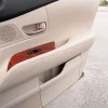Custom leather door armrest covers installed