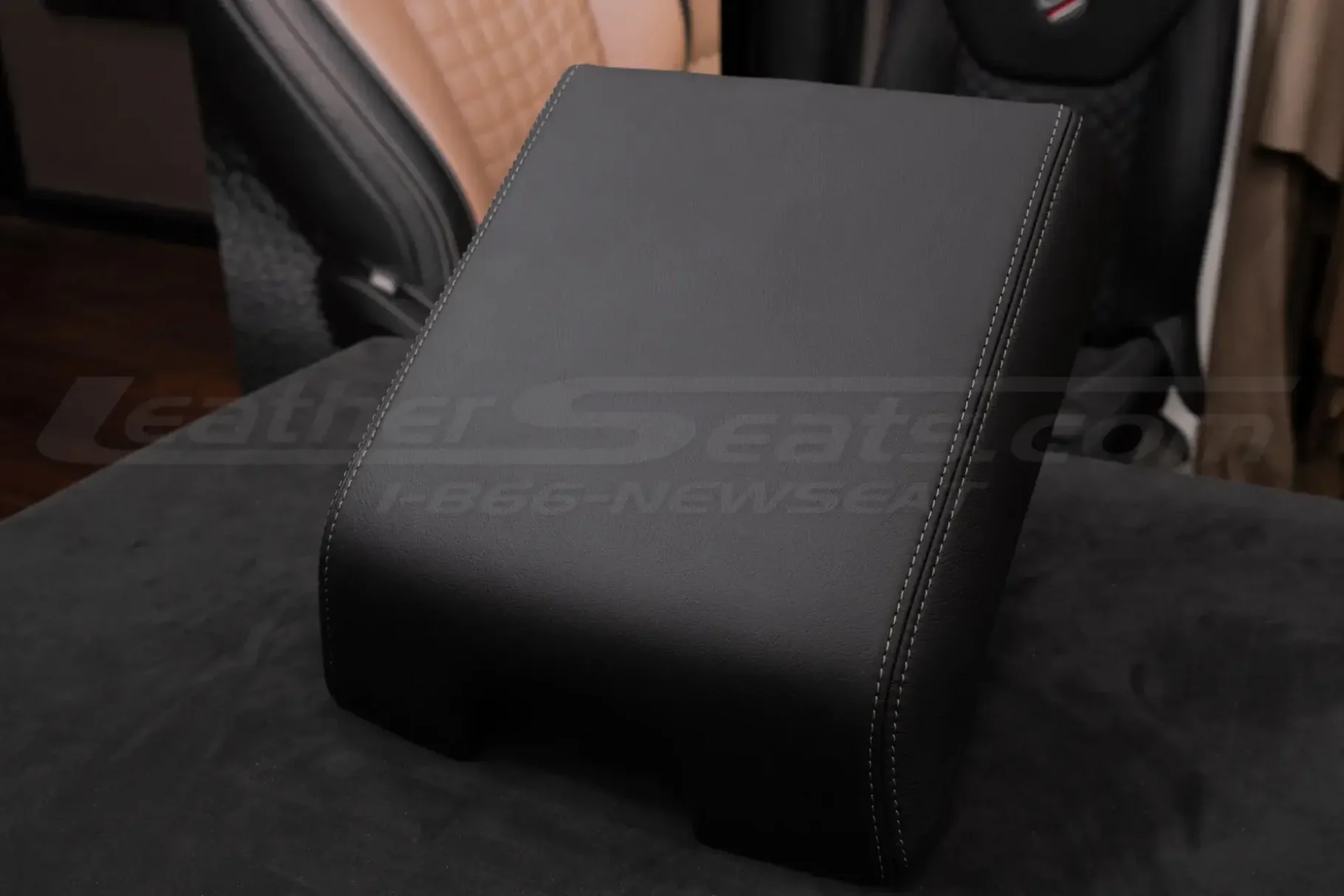Replacement leather console lid cover for ford f150