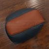 Custom two-tone center console lid upholstery for ford maverick on the floor