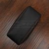 Black leather console lid cover with red stitching for Dodge Durango
