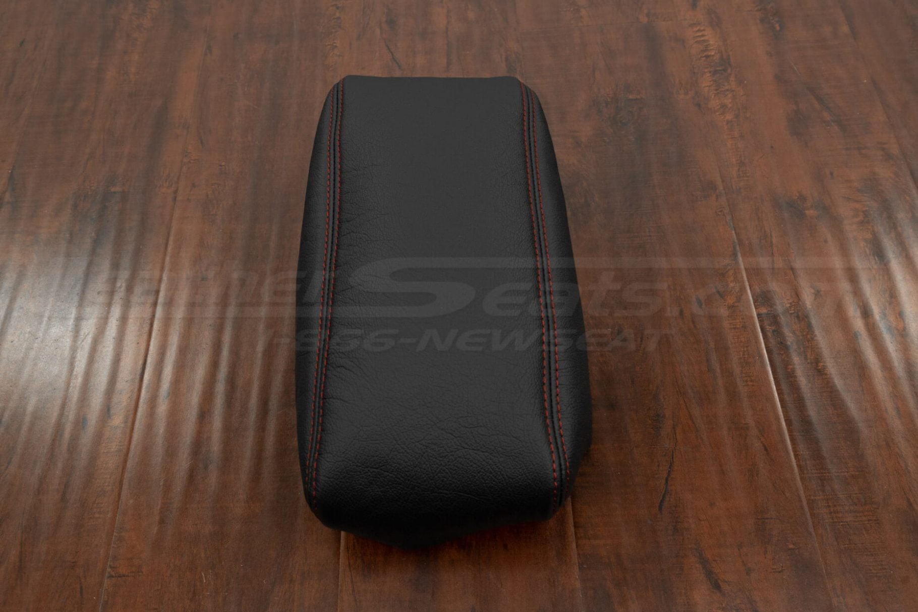 2011-2026 Dodge Durango Black leather center console lid cover upholstery with red stitching